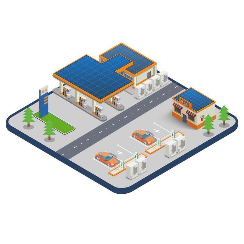 Batería fotovoltaica Ess Sistema de almacenamiento de energía para aplicaciones de estaciones de carga de microrredes de energía renovable